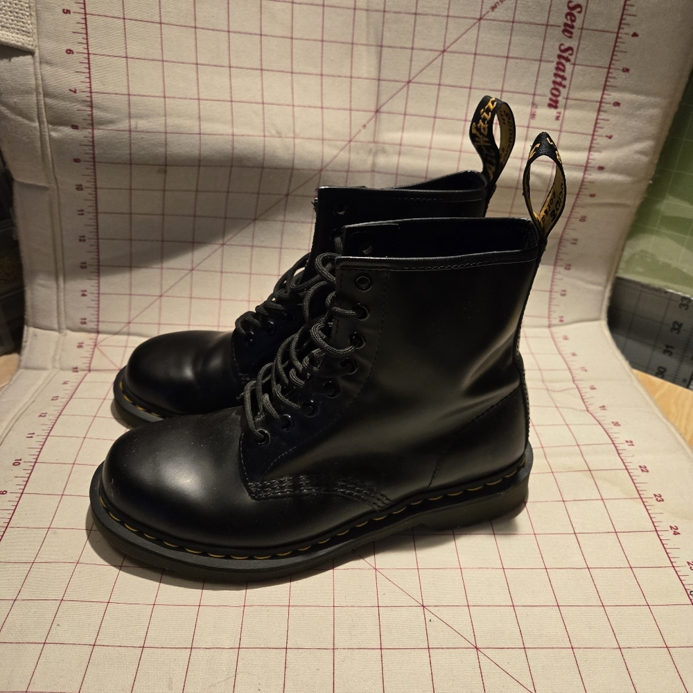 Dr. Martens Black Leather Boots - Picture 2 of 5
